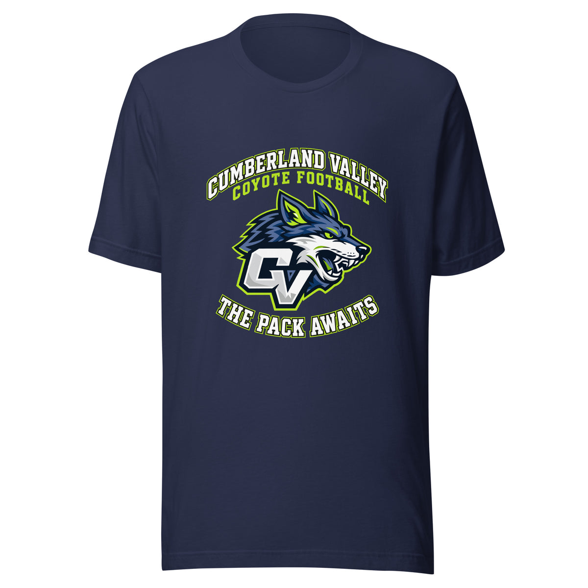 Performance | T-Shirt | Cumberland Valley Coyotes Football | Emblem Logo