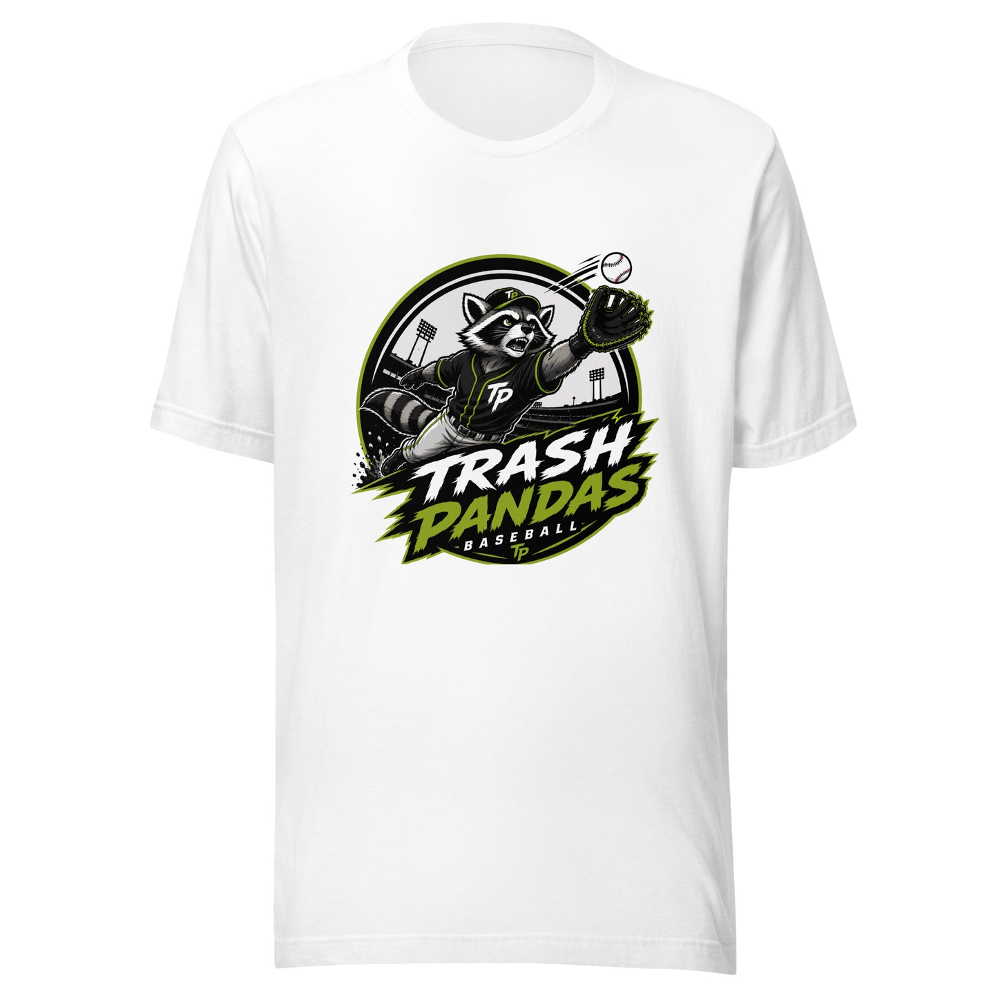 Performance | T-Shirt | Trash Pandas Baseball Organization | Emblem Logo