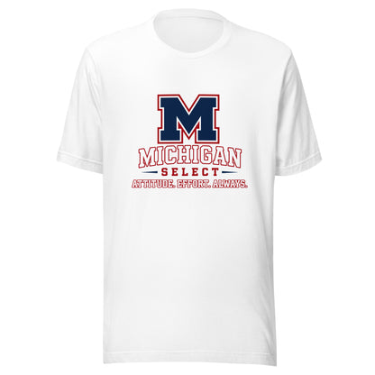 Performance | T-Shirt | Michigan Select Baseball | Crest Logo