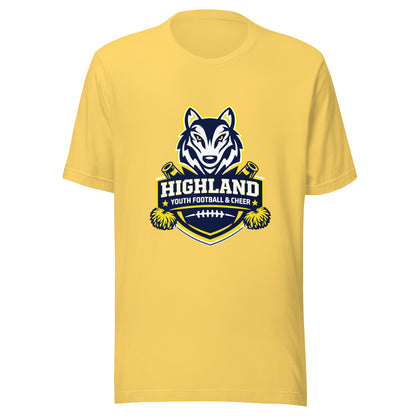 Performance | T-Shirt | Highland youth football and cheer | Emblem Logo