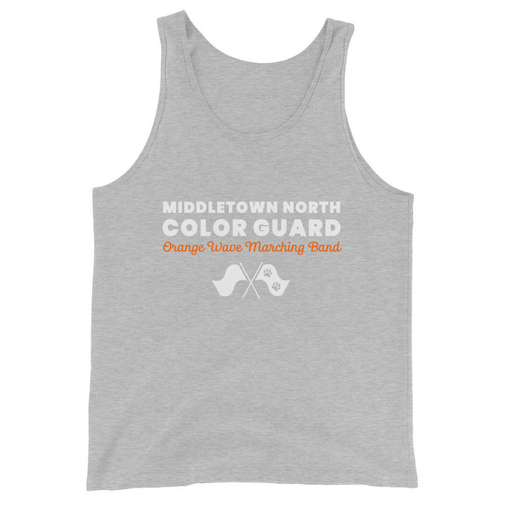 Performance | Tank Top | Orange Wave Marching Band | Modern Script Logo
