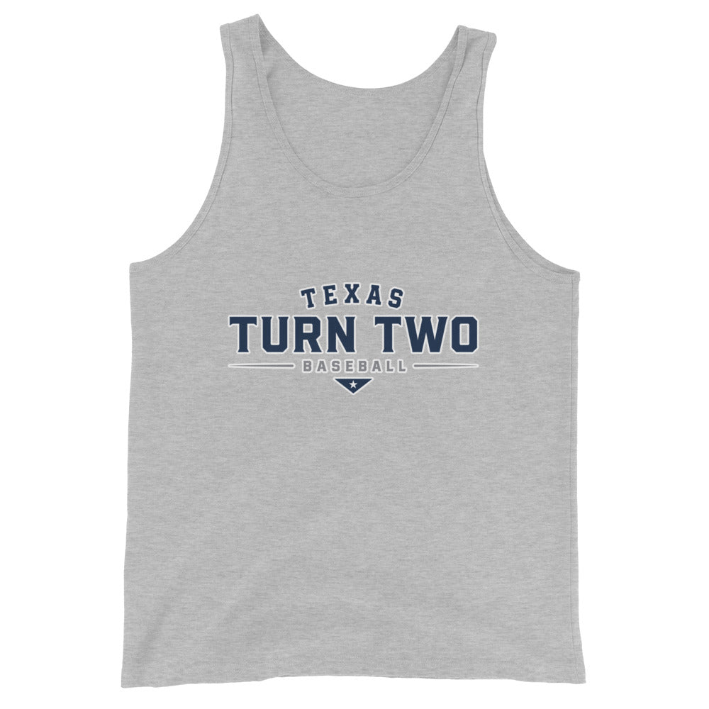 Performance | Tank Top | Texas Turn Two Baseball | Modern Script Logo