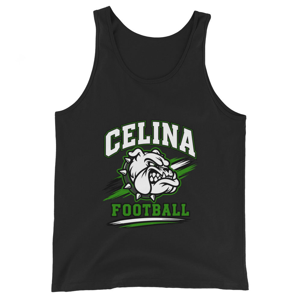 Performance | Tank Top | Celina Black Football | Emblem Logo