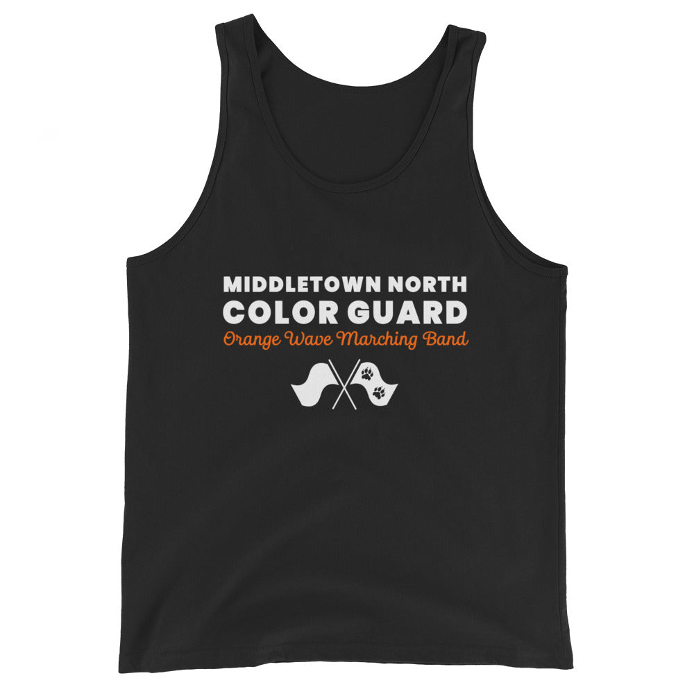 Performance | Tank Top | Orange Wave Marching Band | Modern Script Logo