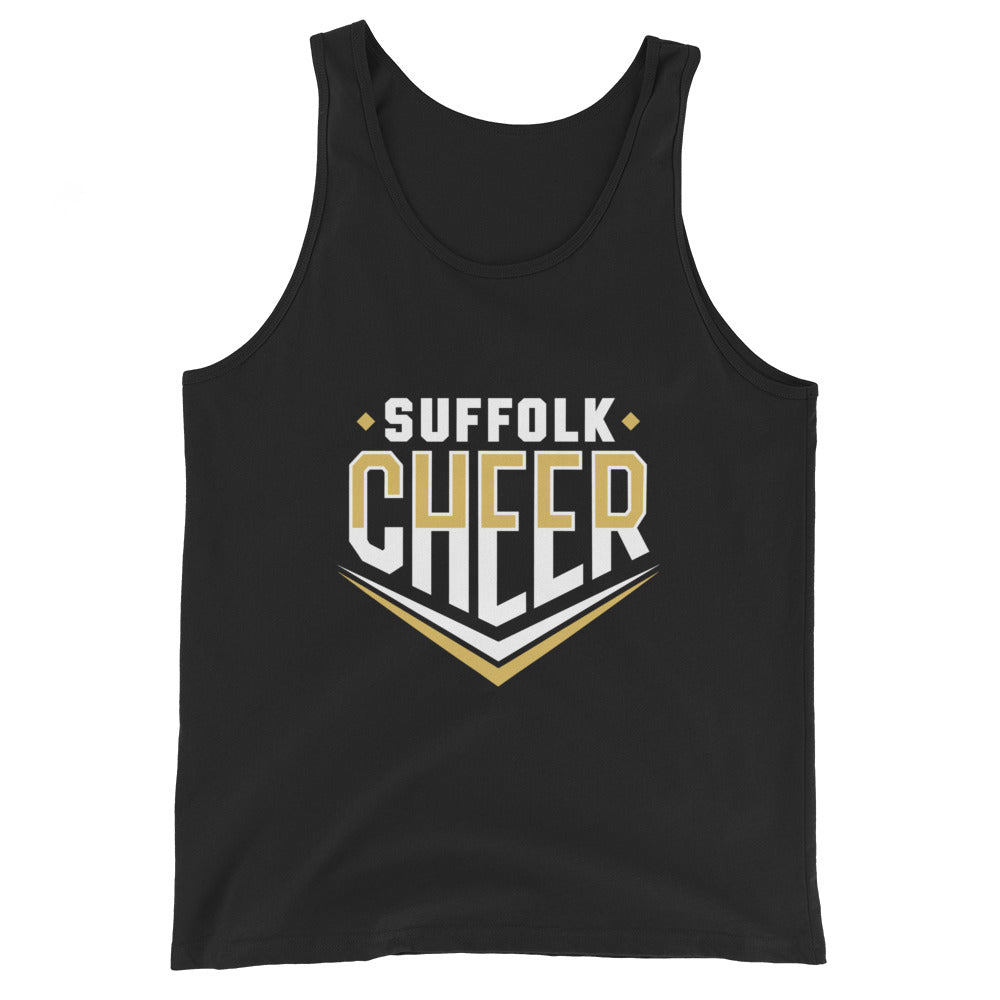 Performance | Tank Top | Suffolk University Cheerleading | Emblem Logo