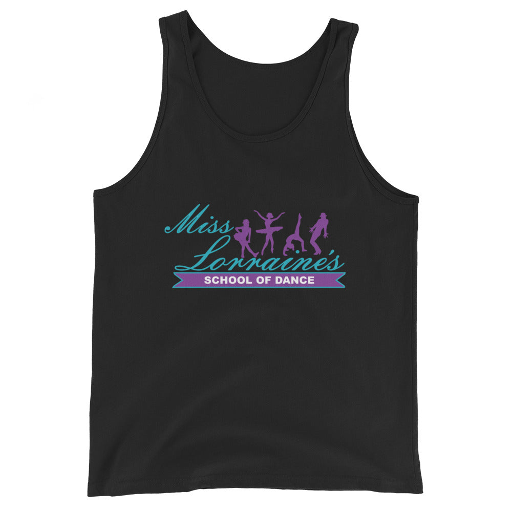 Performance | Tank Top | Miss Lorraine’s School of Dance | Crest Logo