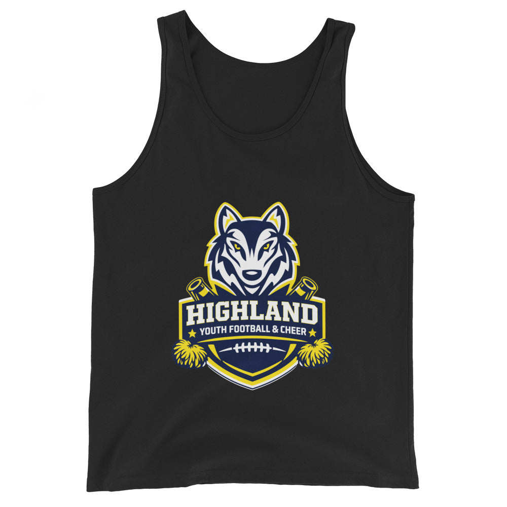 Performance | Tank Top | Highland youth football and cheer | Emblem Logo