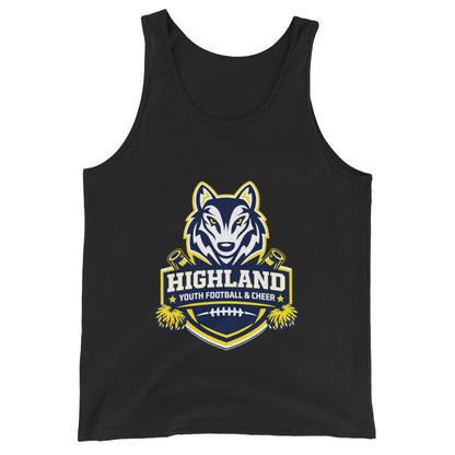 Performance | Tank Top | Highland youth football and cheer | Emblem Logo