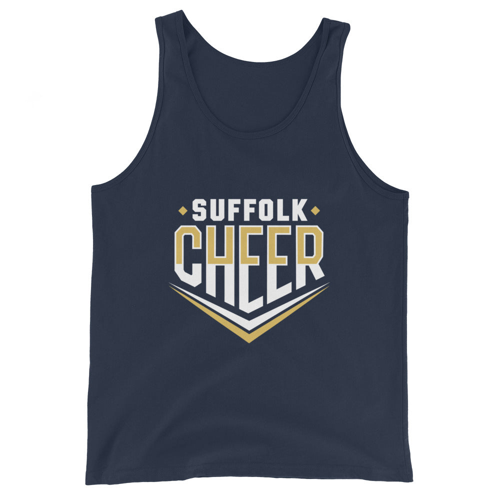 Performance | Tank Top | Suffolk University Cheerleading | Emblem Logo