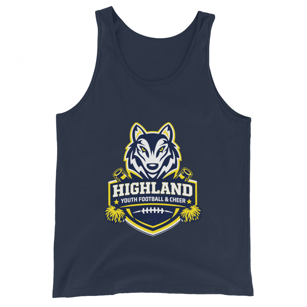 Performance | Tank Top | Highland youth football and cheer | Emblem Logo