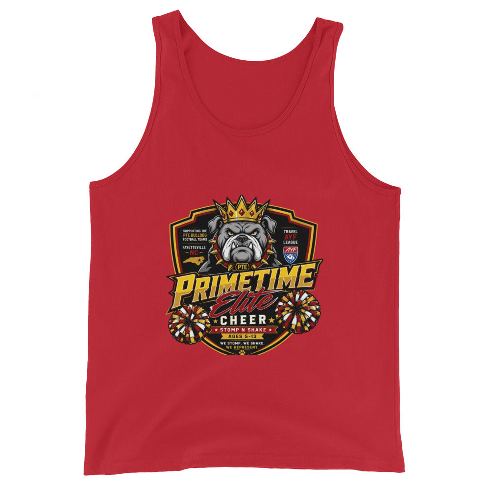 Performance | Tank Top | PTE Bulldog Cheer | Shield Logo