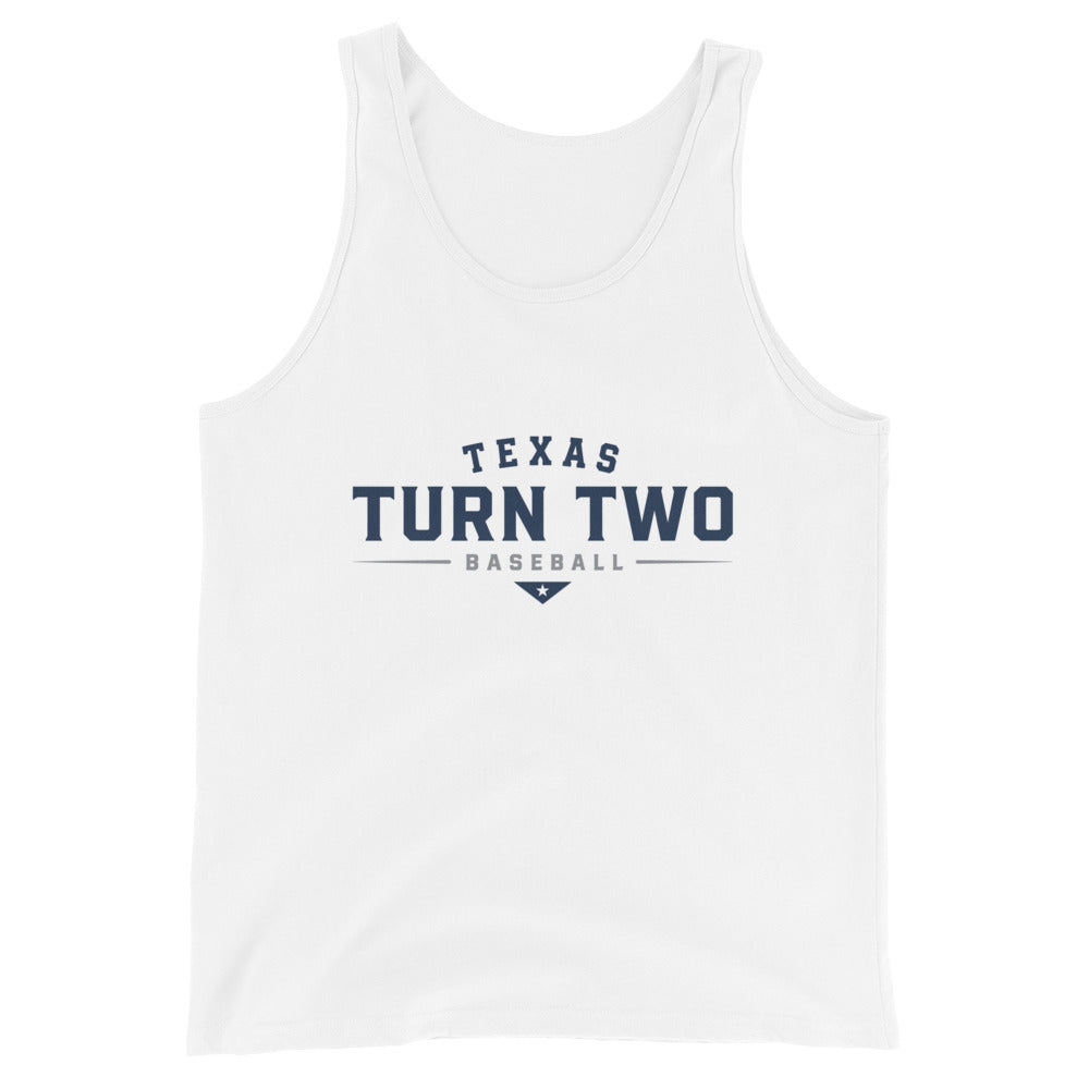 Performance | Tank Top | Texas Turn Two Baseball | Modern Script Logo