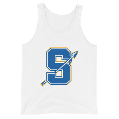 Performance | Tank Top | Senatobia Warriors Baseball | Lettermark Logo