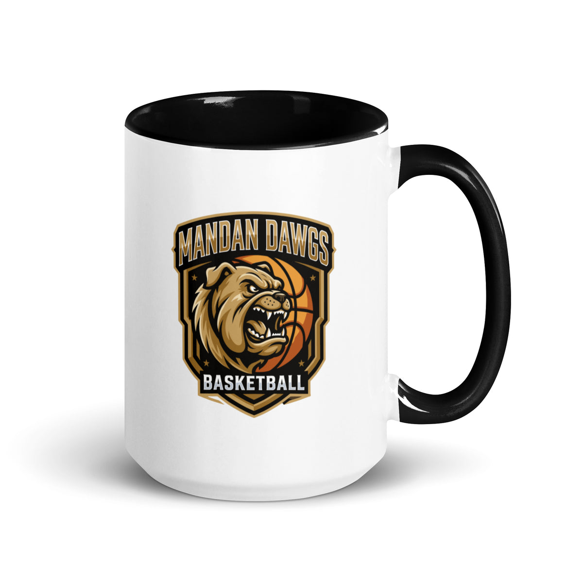 Coffee Mug | Mandan Dawgs Basketball | Shield Logo