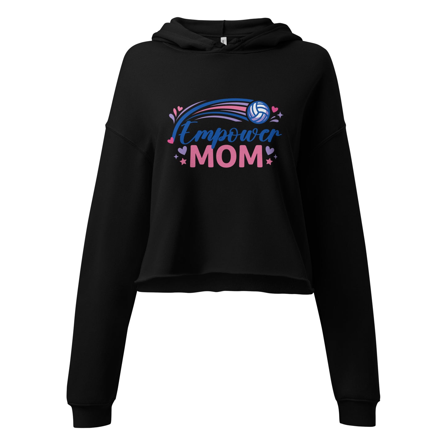 Performance | Cropped Hoodie | Empower Volleyball Club | Mom Crest Logo