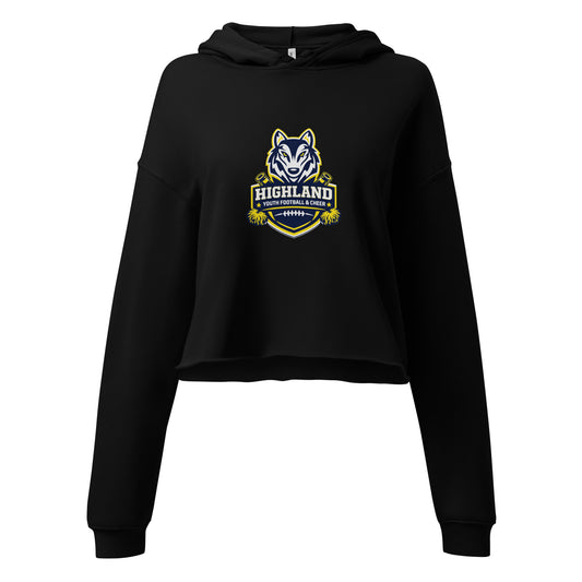 Performance | Cropped Hoodie | Highland youth football and cheer | Emblem Logo