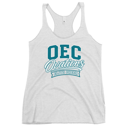 Performance | Thin Racerback Tank Top | Ovations Elite Cheer | Emblem Logo