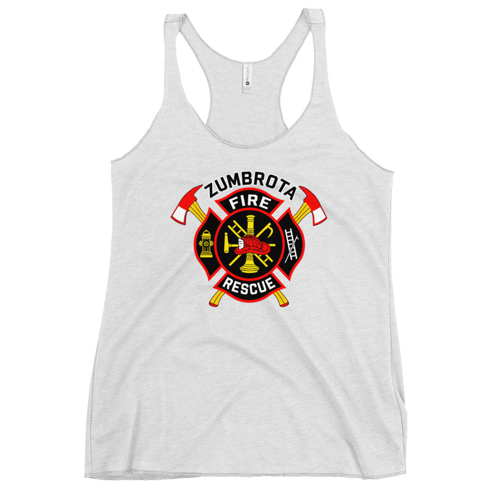 Performance | Thin Racerback Tank Top | Zumbrota Fire Department | Vanguard Logo