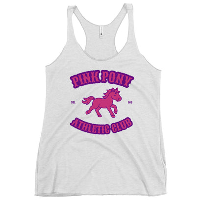 Performance | Thin Racerback Tank Top | Pink Pony Athletic Club | Crest Logo