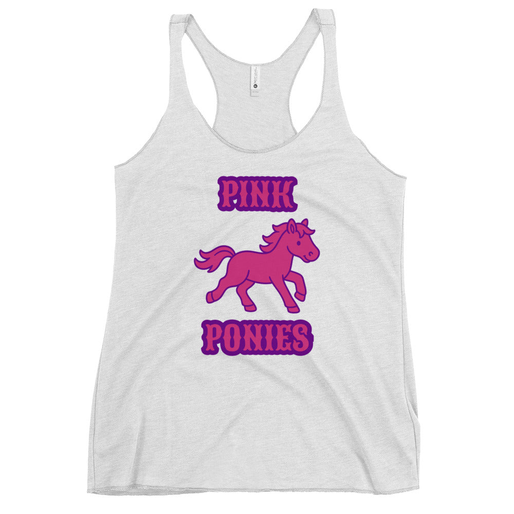 Performance | Thin Racerback Tank Top | Pink Pony Athletic Club | Emblem Logo