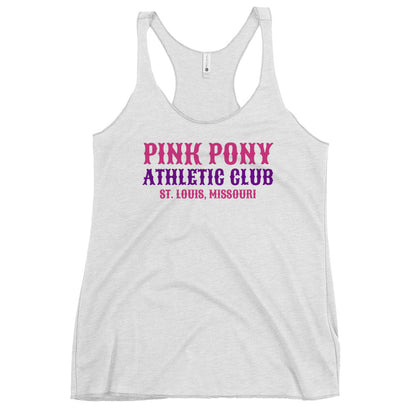 Performance | Thin Racerback Tank Top | Pink Pony Athletic Club | Athletic Wordmark Logo
