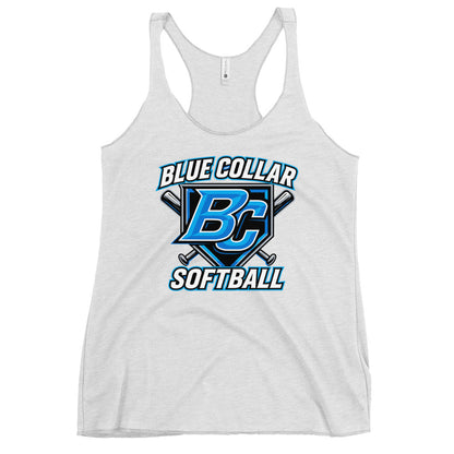 Performance | Thin Racerback Tank Top | Blue Collar Softball 2034 | Shield Logo
