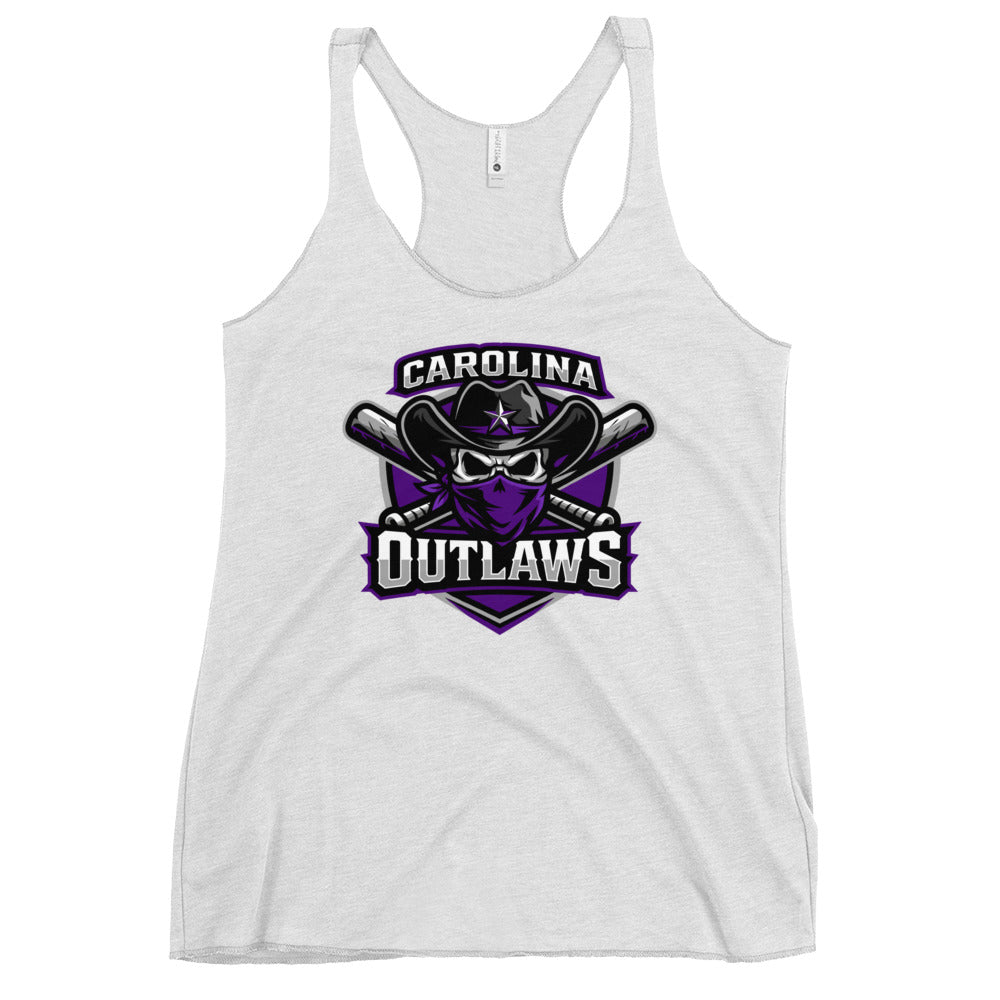 Performance | Thin Racerback Tank Top | Carolina Outlaws Baseball | Shield Logo