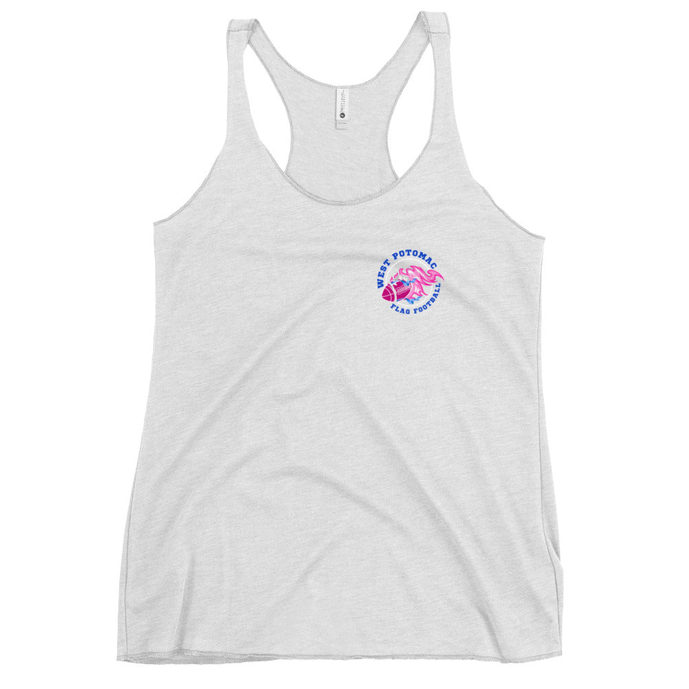 Performance | Thin Racerback Tank Top | West Potomac Flag Football | Emblem Logo