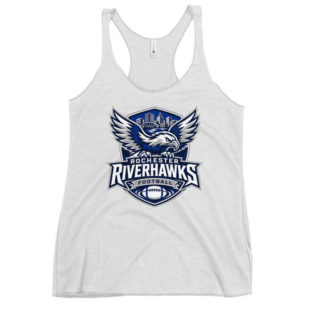 Performance | Thin Racerback Tank Top | Rochester Riverhawks | Shield Logo
