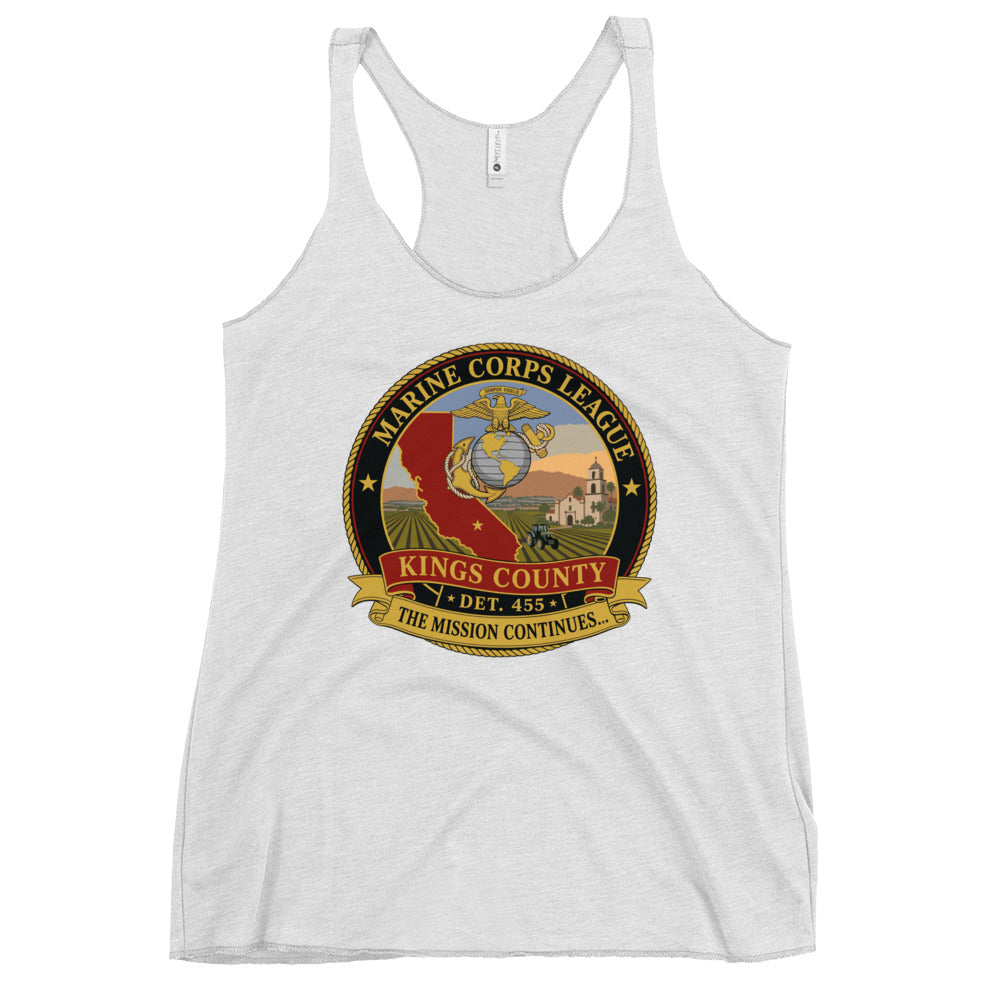 Performance | Thin Racerback Tank Top | Marine Corps League kings County Det 455 | Shield Logo