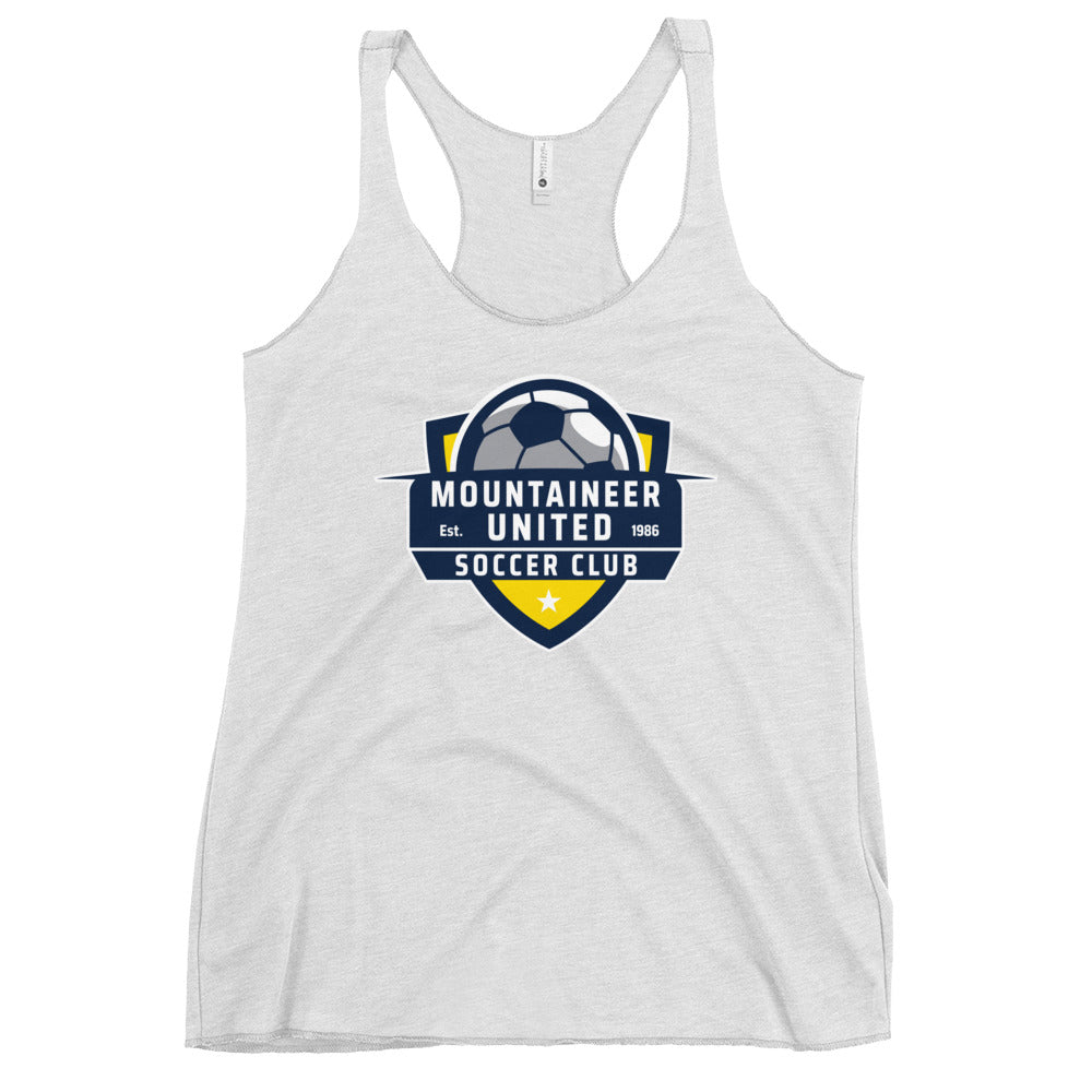 Performance | Thin Racerback Tank Top | Mountaineer United Soccer Club | Alpine Crest Logo