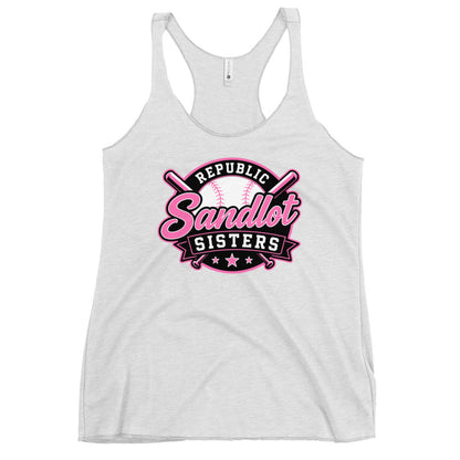 Performance | Thin Racerback Tank Top | Sandlot Sisters | Badge Logo