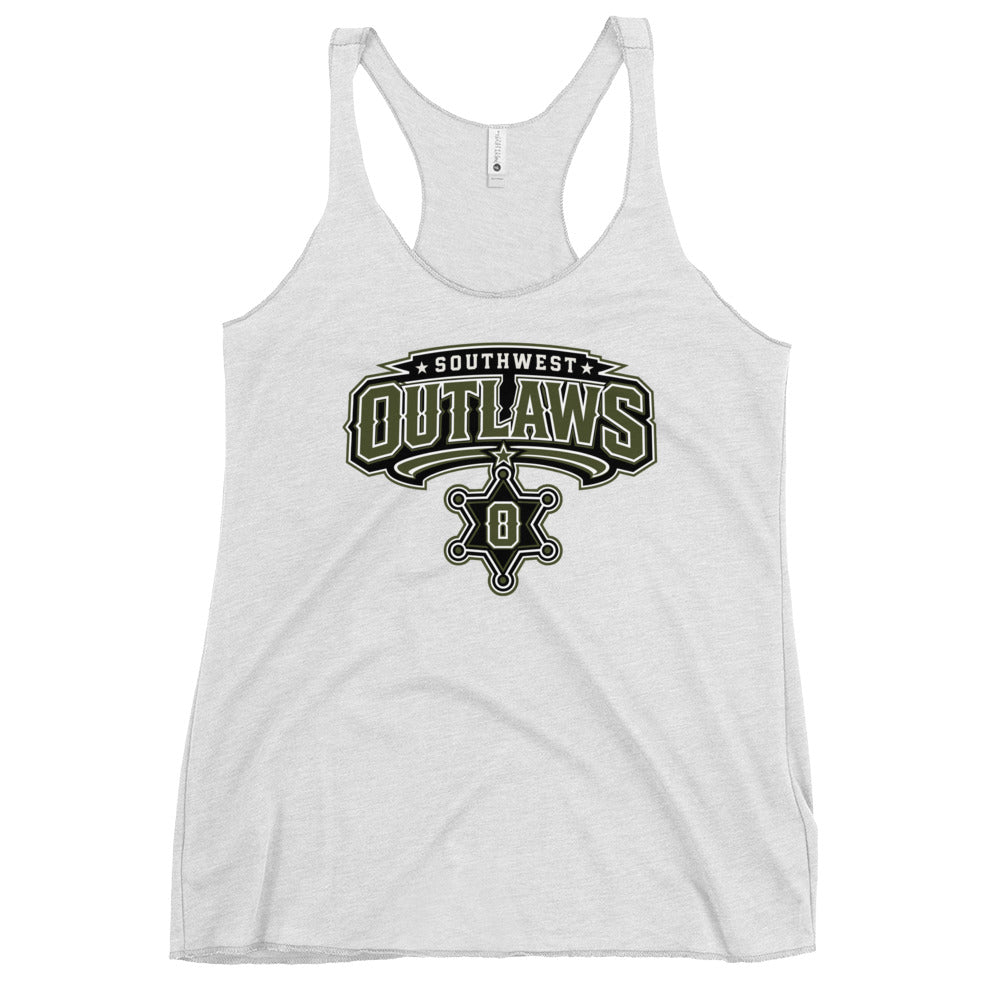 Performance | Thin Racerback Tank Top | Southwest Outlaws | Frontier Athletics Logo