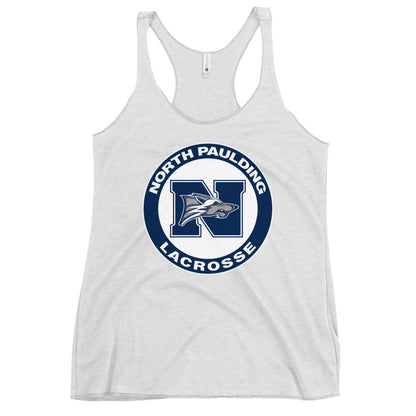 Performance | Thin Racerback Tank Top | North Paulding Lacrosse | Badge Logo