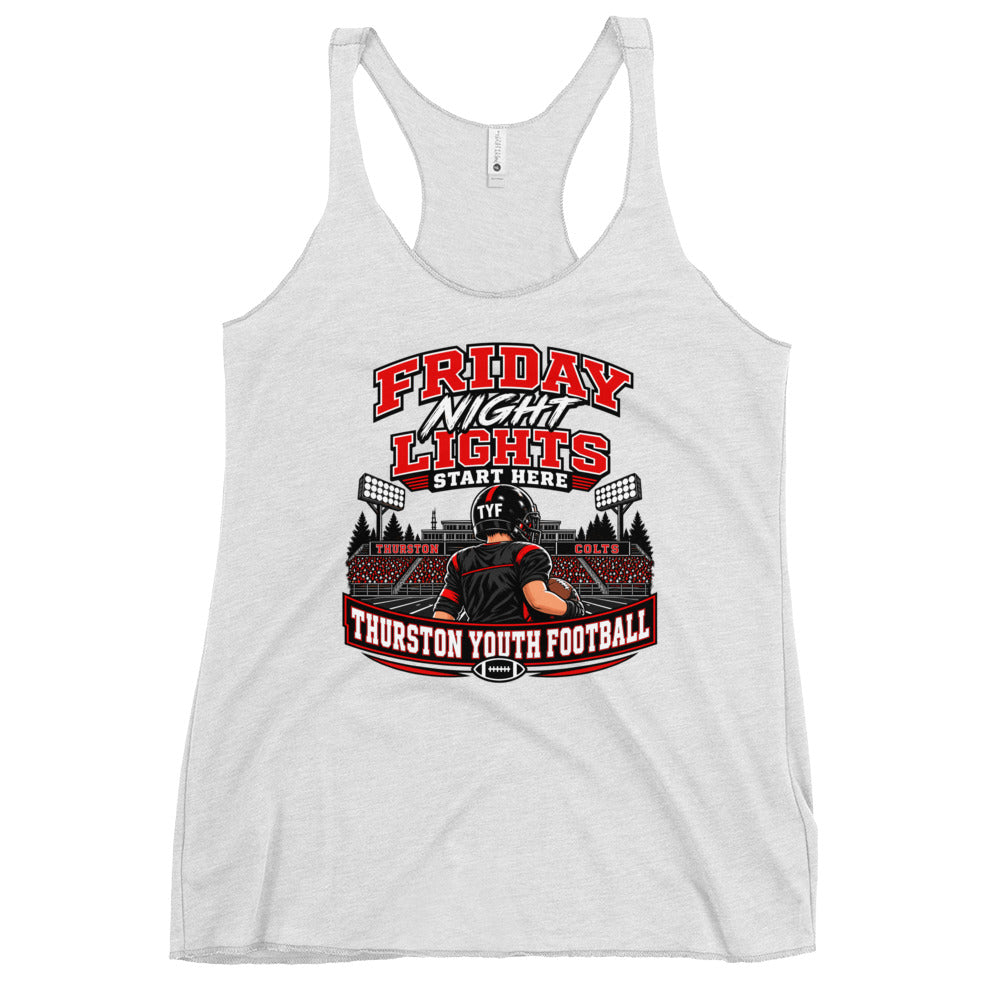 Performance | Thin Racerback Tank Top | Thurston Youth Football | Vanguard Logo