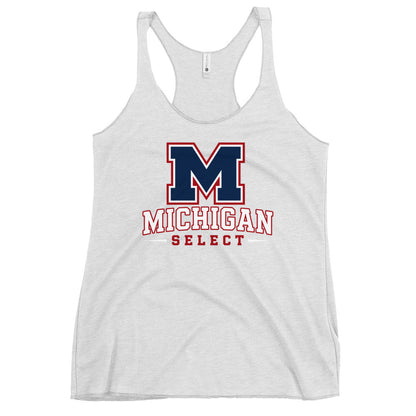 Performance | Thin Racerback Tank Top | Michigan Select Baseball | Emblem Logo