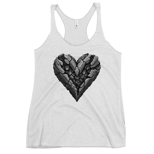 Performance | Thin Racerback Tank Top | Obsidian Heartbeat | Emblem Logo