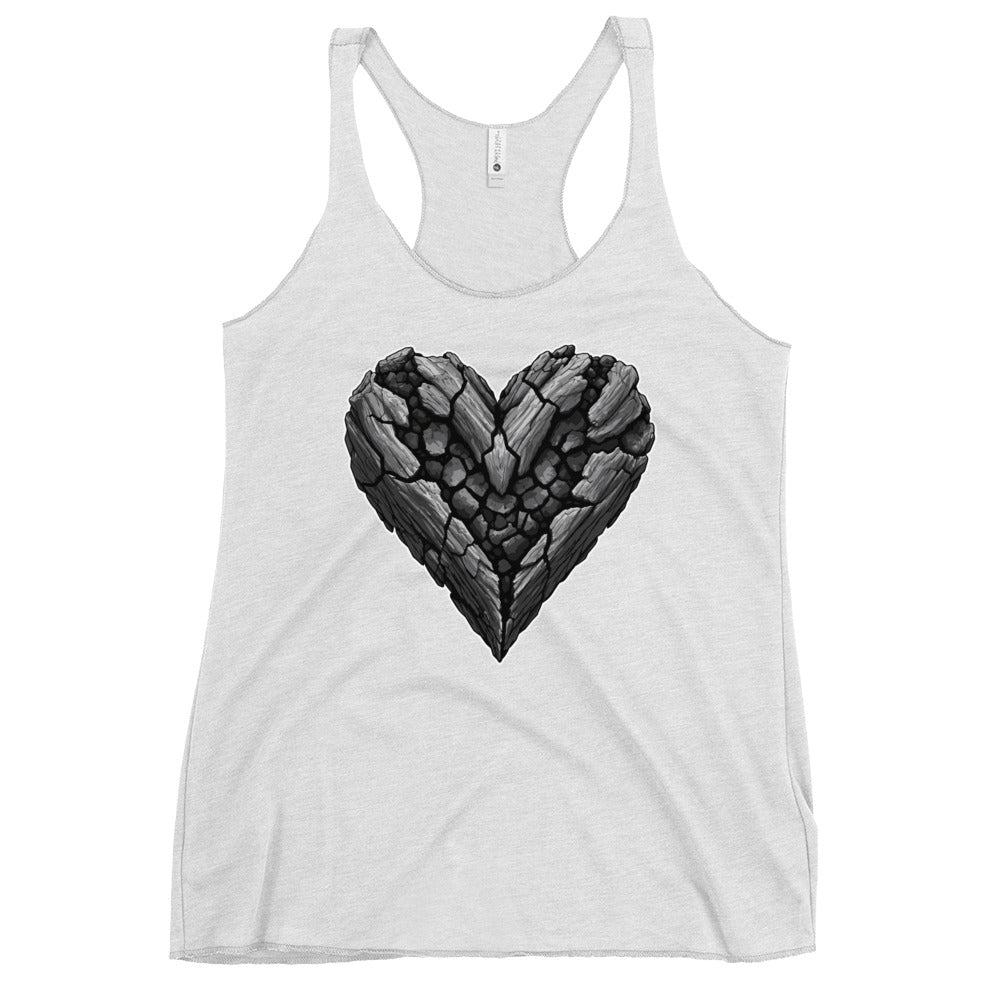 Performance | Thin Racerback Tank Top | Obsidian Heartbeat | Emblem Logo