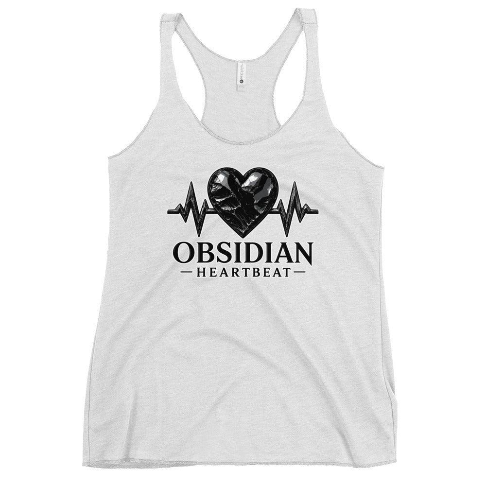 Performance | Thin Racerback Tank Top | Obsidian Heartbeat | Pulse Athletics Logo