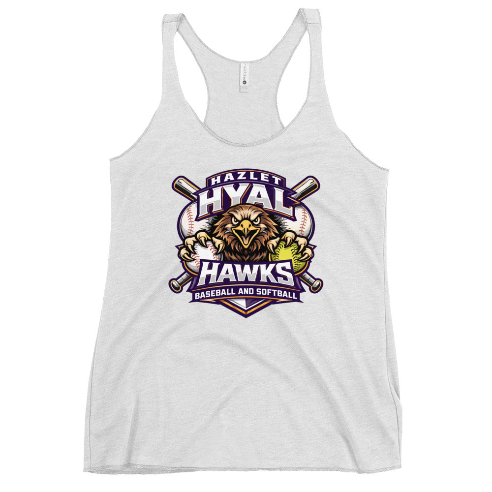 Performance | Thin Racerback Tank Top | HYAL Hawks | Emblem Logo