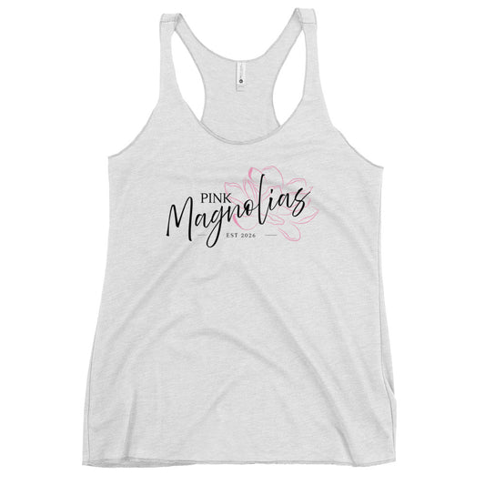 Performance | Thin Racerback Tank Top | Pink Magnolias Dance | Lettermark Logo