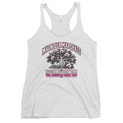Performance | Thin Racerback Tank Top | Pink Magnolias Dance | Crest Logo