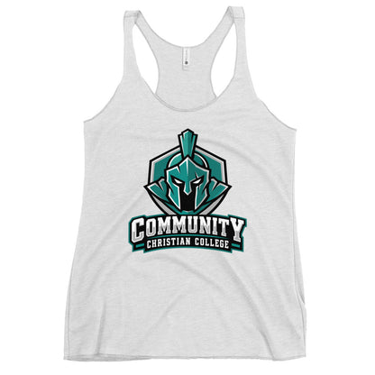 Performance | Thin Racerback Tank Top | Community Christian College | Vanguard Athletic Logo