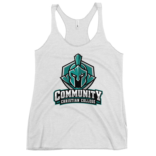 Performance | Thin Racerback Tank Top | Community Christian College | Vanguard Athletic Logo