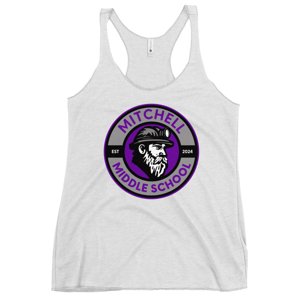 Performance | Thin Racerback Tank Top | Mitchell Middle School Softball | Badge Logo