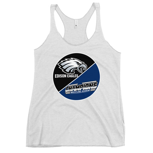 Performance | Thin Racerback Tank Top | Edison Eagles/CWA Wrestling | Badge Logo