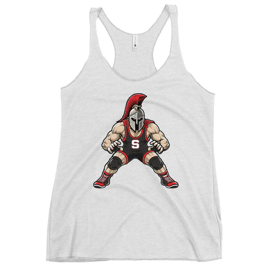 Performance | Thin Racerback Tank Top | Spartan Wrestling Club | Mascot Logo