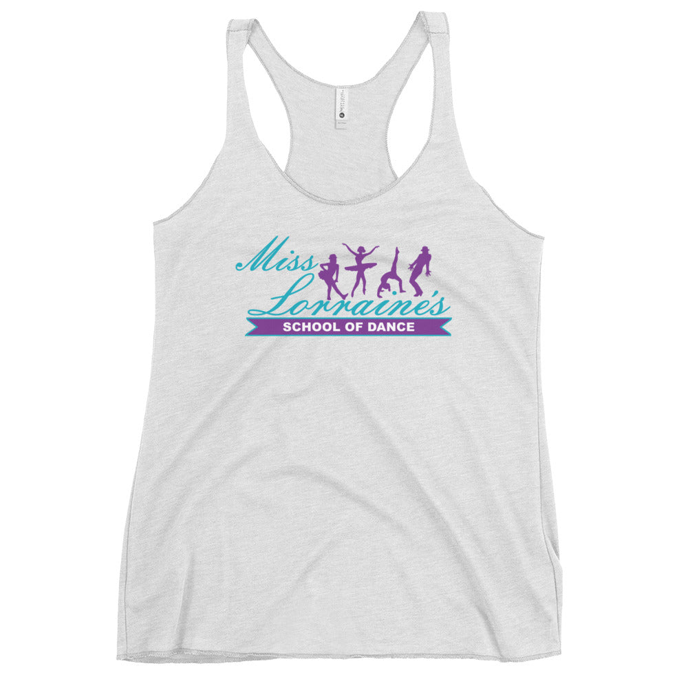Performance | Thin Racerback Tank Top | Miss Lorraine’s School of Dance | Crest Logo