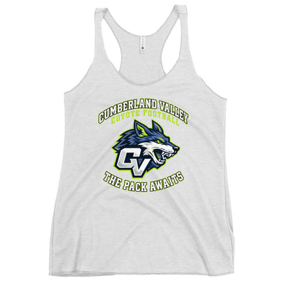 Performance | Thin Racerback Tank Top | Cumberland Valley Coyotes Football | Emblem Logo
