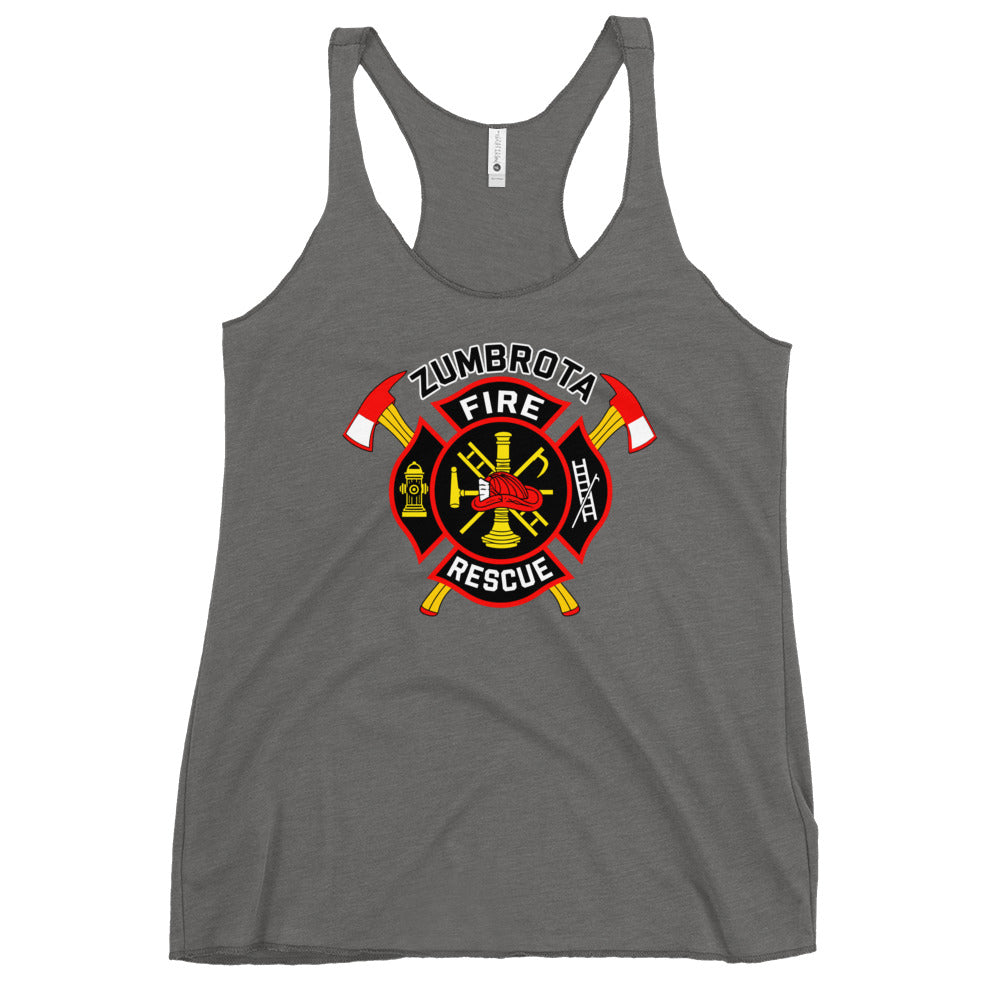 Performance | Thin Racerback Tank Top | Zumbrota Fire Department | Vanguard Logo